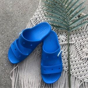 Classic Crocs Slide Blue Bolt Unisex - Women’s Size 10 / Men’s Size 8